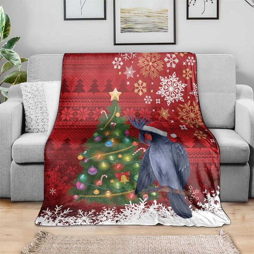 Australia Palm Cockatoo Christmas Blanket Goliath Cockatoo Santa Merry Chrissie - Aussie Hoodie