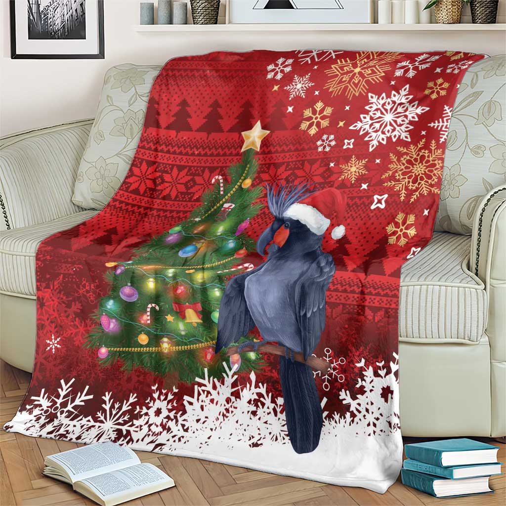 Australia Palm Cockatoo Christmas Blanket Goliath Cockatoo Santa Merry Chrissie - Aussie Hoodie
