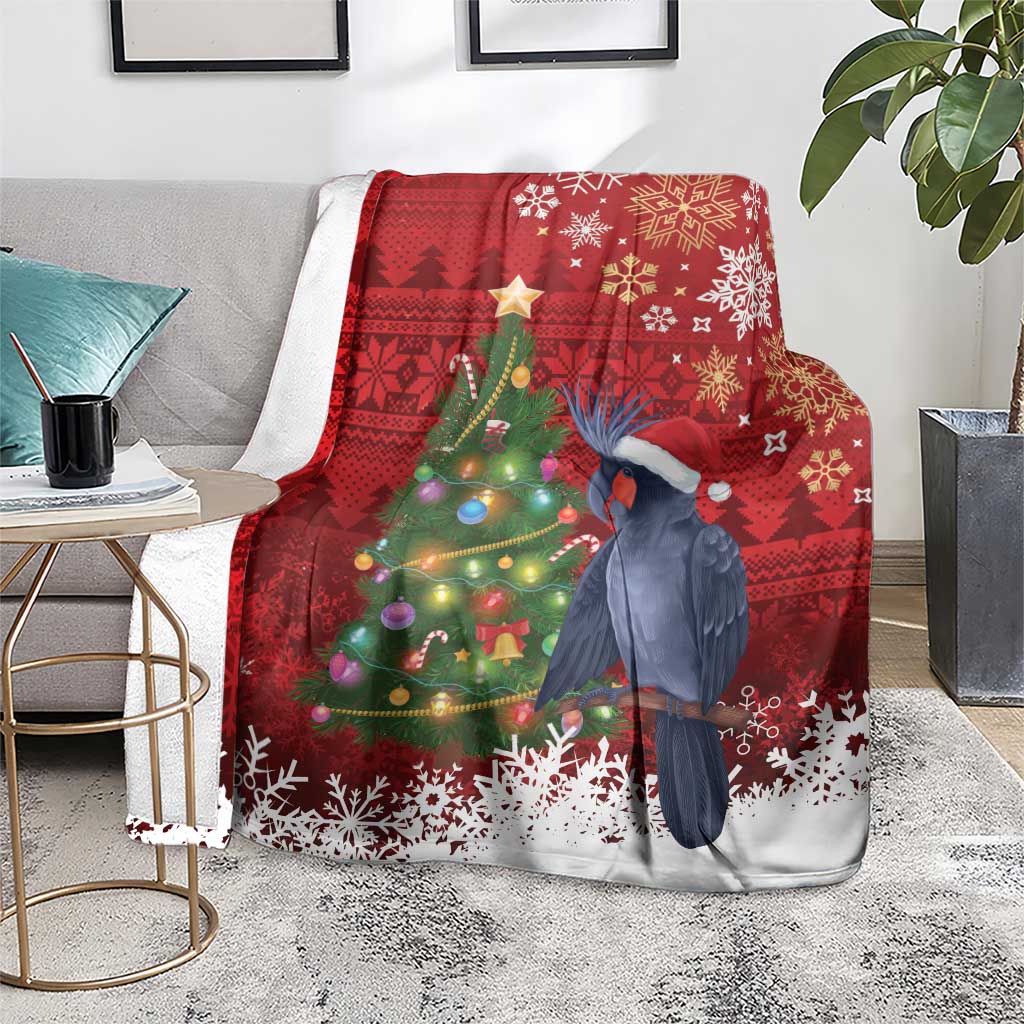 Australia Palm Cockatoo Christmas Blanket Goliath Cockatoo Santa Merry Chrissie - Aussie Hoodie