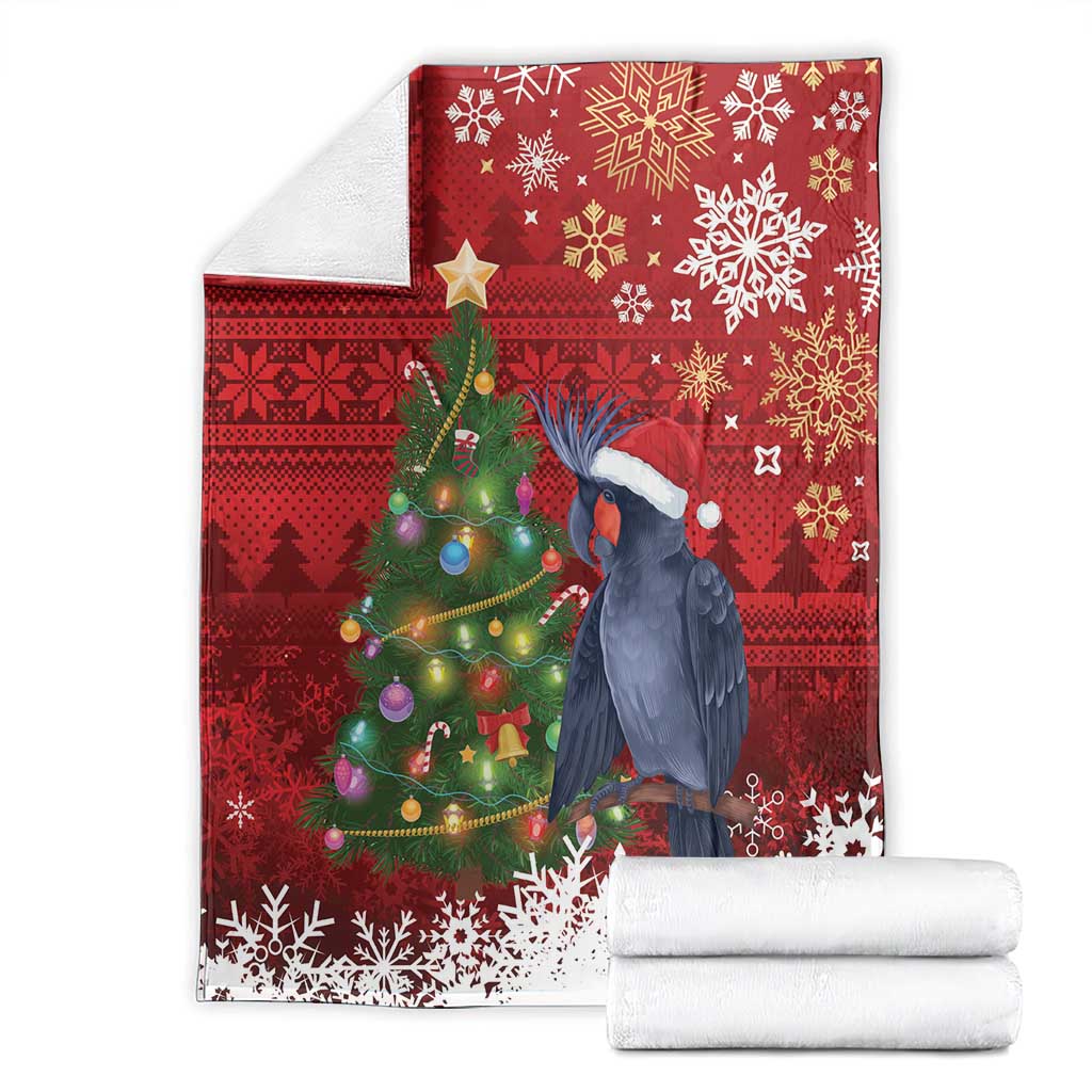 Australia Palm Cockatoo Christmas Blanket Goliath Cockatoo Santa Merry Chrissie - Aussie Hoodie