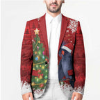 Australia Palm Cockatoo Christmas Blazer Goliath Cockatoo Santa Merry Chrissie - Aussie Hoodie