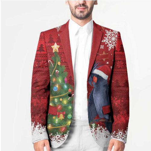 Australia Palm Cockatoo Christmas Blazer Goliath Cockatoo Santa Merry Chrissie - Aussie Hoodie