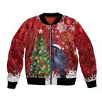 Australia Palm Cockatoo Christmas Bomber Jacket Goliath Cockatoo Santa Merry Chrissie - Aussie Hoodie