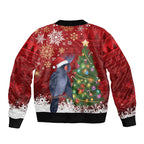 Australia Palm Cockatoo Christmas Bomber Jacket Goliath Cockatoo Santa Merry Chrissie - Aussie Hoodie