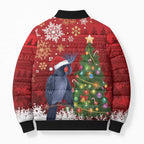 Australia Palm Cockatoo Christmas Bomber Puffer Jacket Goliath Cockatoo Santa Merry Chrissie - Aussie Hoodie