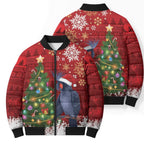 Australia Palm Cockatoo Christmas Bomber Puffer Jacket Goliath Cockatoo Santa Merry Chrissie - Aussie Hoodie