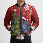 Australia Palm Cockatoo Christmas Bomber Puffer Jacket Goliath Cockatoo Santa Merry Chrissie - Aussie Hoodie