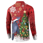 Australia Palm Cockatoo Christmas Button Sweatshirt Goliath Cockatoo Santa Merry Chrissie - Aussie Hoodie