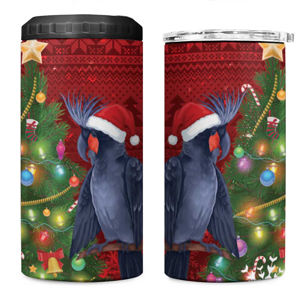 Australia Palm Cockatoo Christmas 4 in 1 Can Cooler Tumbler Goliath Cockatoo Santa Merry Chrissie - Aussie Hoodie