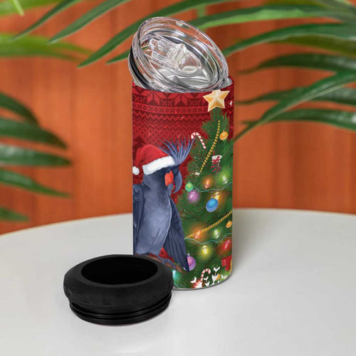Australia Palm Cockatoo Christmas 4 in 1 Can Cooler Tumbler Goliath Cockatoo Santa Merry Chrissie - Aussie Hoodie