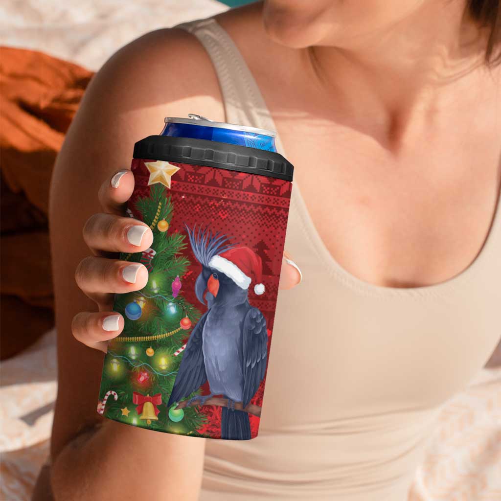 Australia Palm Cockatoo Christmas 4 in 1 Can Cooler Tumbler Goliath Cockatoo Santa Merry Chrissie - Aussie Hoodie