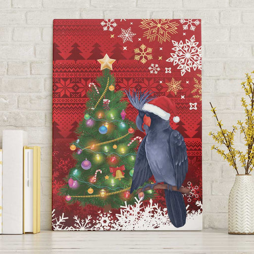 Australia Palm Cockatoo Christmas Canvas Wall Art Goliath Cockatoo Santa Merry Chrissie - Aussie Hoodie