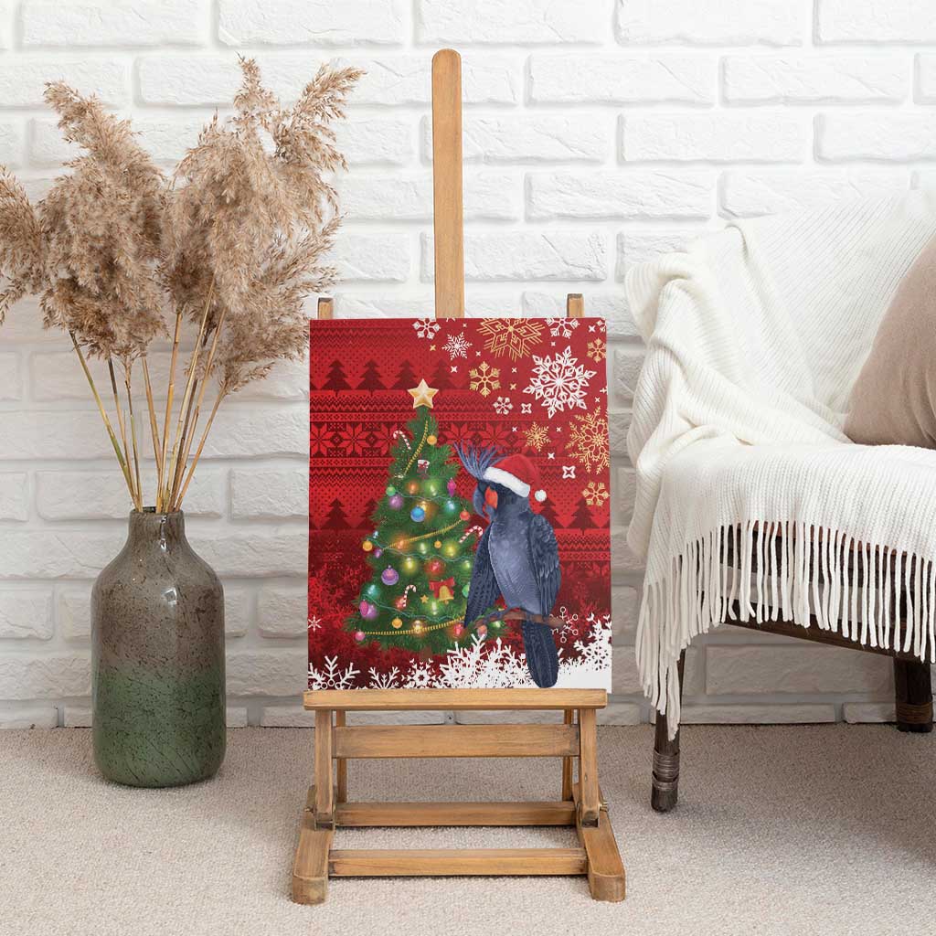 Australia Palm Cockatoo Christmas Canvas Wall Art Goliath Cockatoo Santa Merry Chrissie - Aussie Hoodie