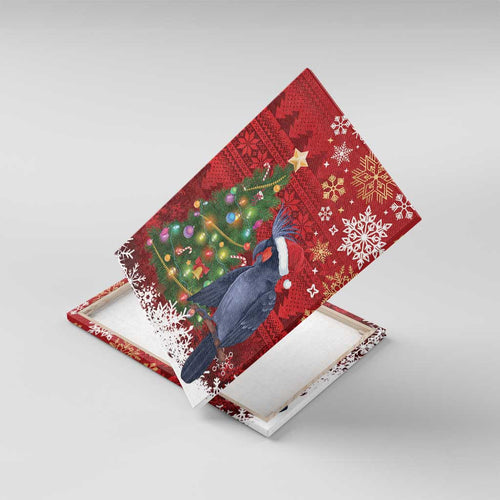 Australia Palm Cockatoo Christmas Canvas Wall Art Goliath Cockatoo Santa Merry Chrissie - Aussie Hoodie