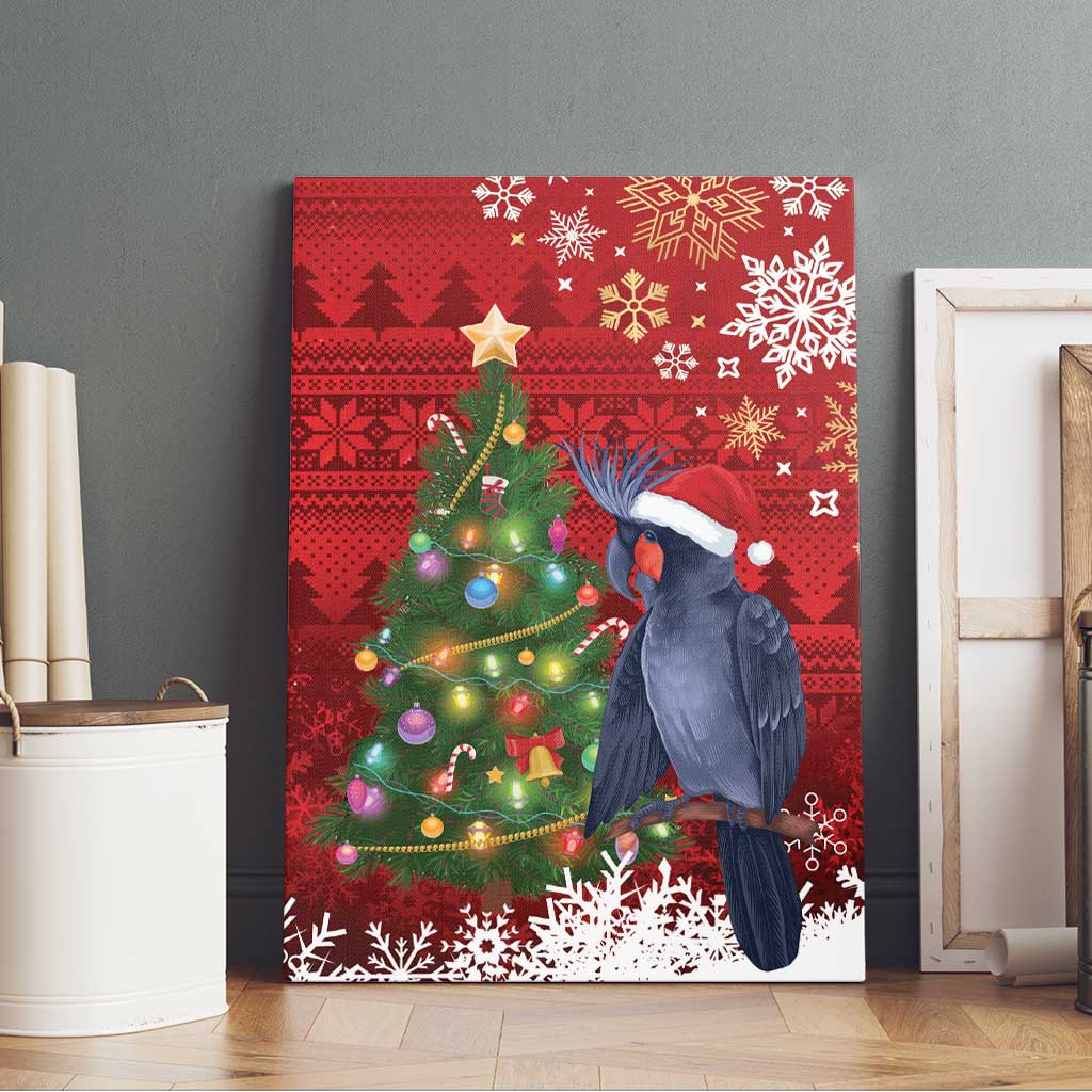 Australia Palm Cockatoo Christmas Canvas Wall Art Goliath Cockatoo Santa Merry Chrissie - Aussie Hoodie