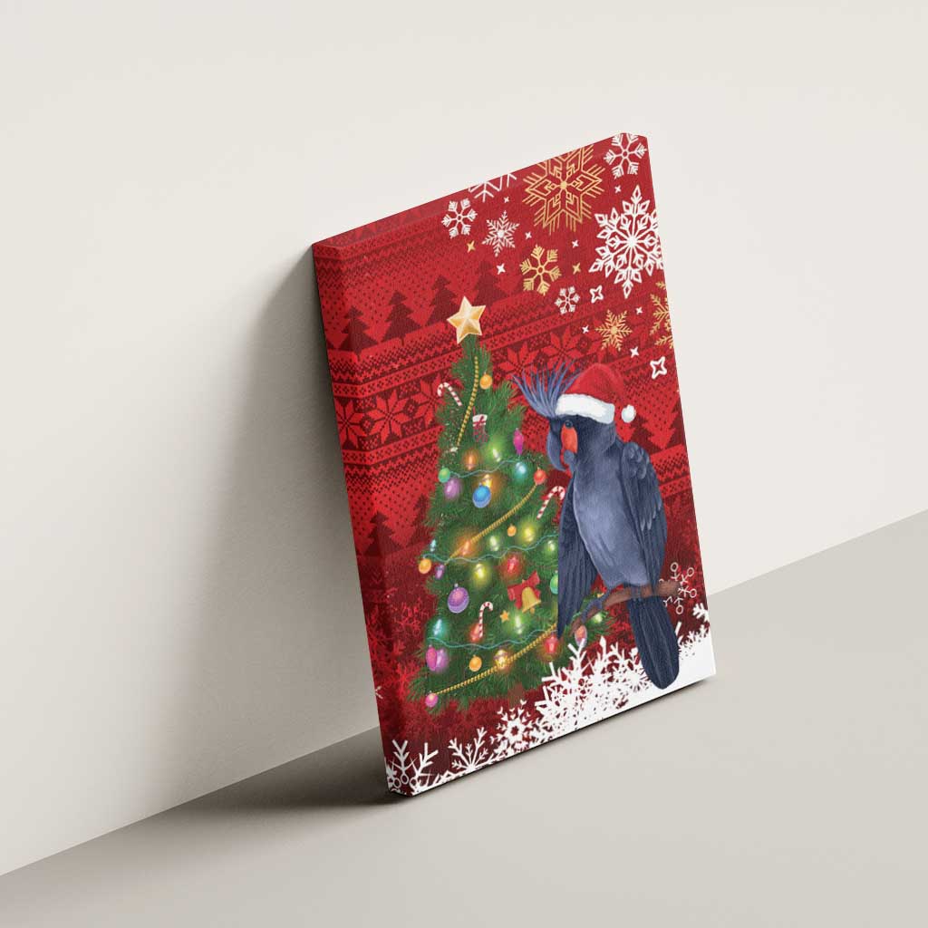 Australia Palm Cockatoo Christmas Canvas Wall Art Goliath Cockatoo Santa Merry Chrissie - Aussie Hoodie