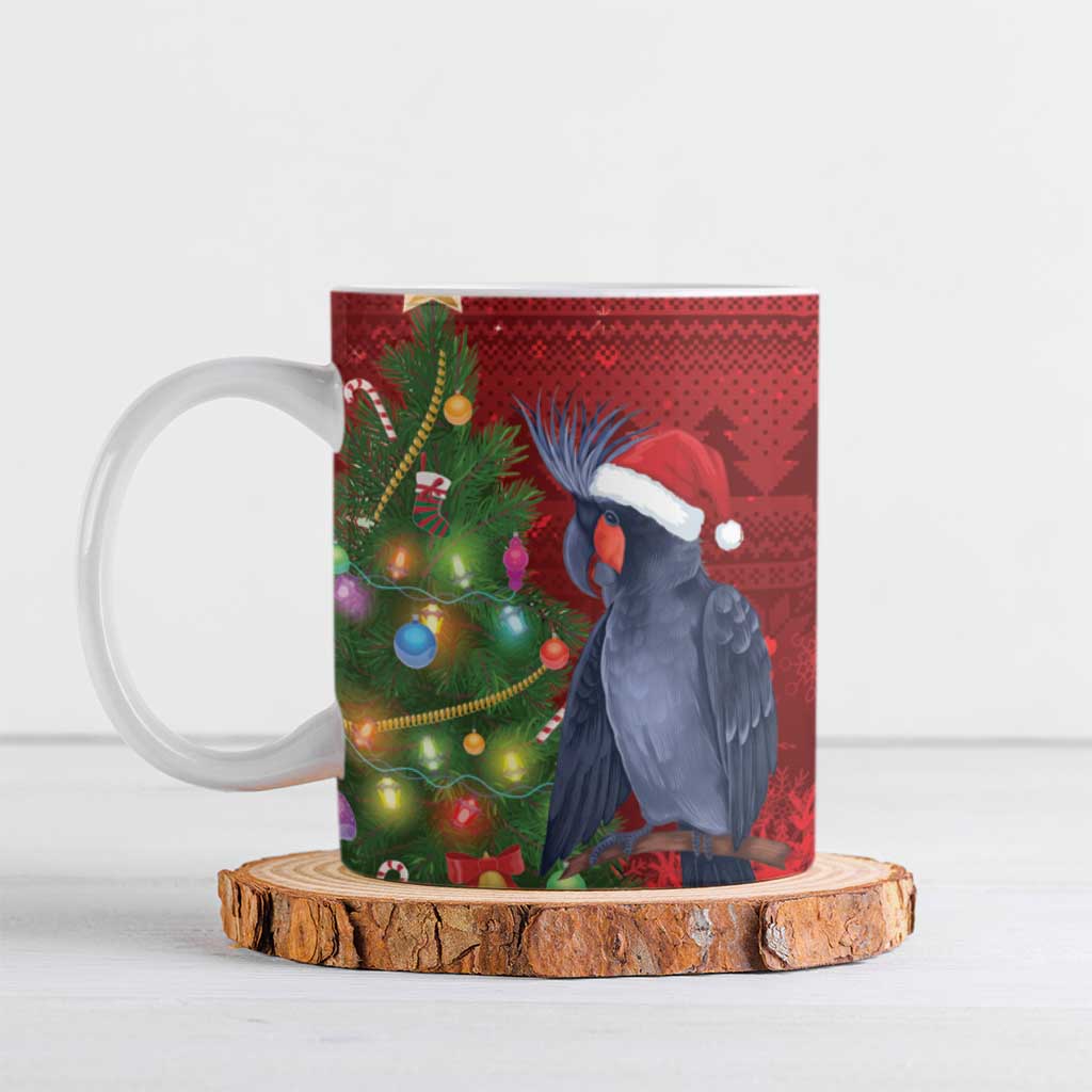 Australia Palm Cockatoo Christmas Ceramic Mug Goliath Cockatoo Santa Merry Chrissie - Aussie Hoodie