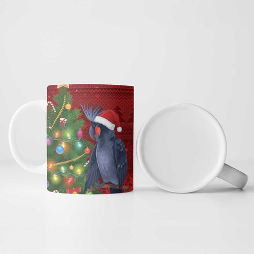 Australia Palm Cockatoo Christmas Ceramic Mug Goliath Cockatoo Santa Merry Chrissie - Aussie Hoodie