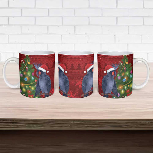 Australia Palm Cockatoo Christmas Ceramic Mug Goliath Cockatoo Santa Merry Chrissie - Aussie Hoodie