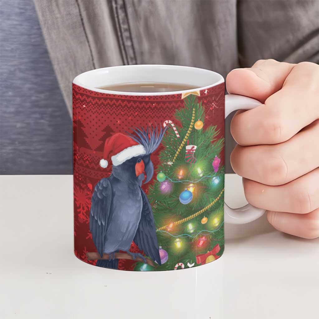 Australia Palm Cockatoo Christmas Ceramic Mug Goliath Cockatoo Santa Merry Chrissie - Aussie Hoodie