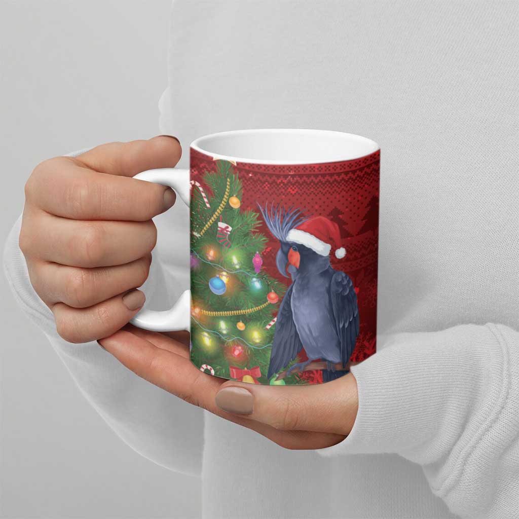 Australia Palm Cockatoo Christmas Ceramic Mug Goliath Cockatoo Santa Merry Chrissie - Aussie Hoodie