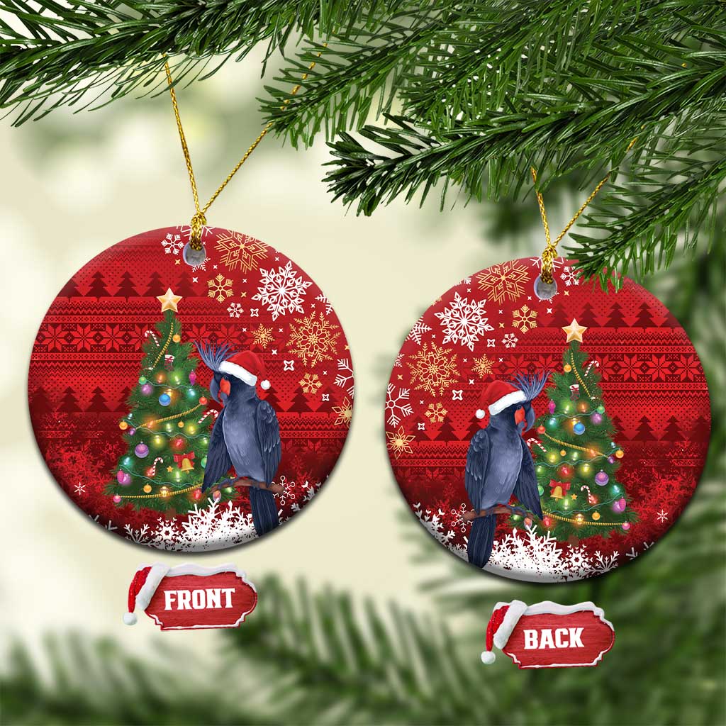 Australia Palm Cockatoo Christmas Ceramic Ornament Goliath Cockatoo Santa Merry Chrissie - Aussie Hoodie