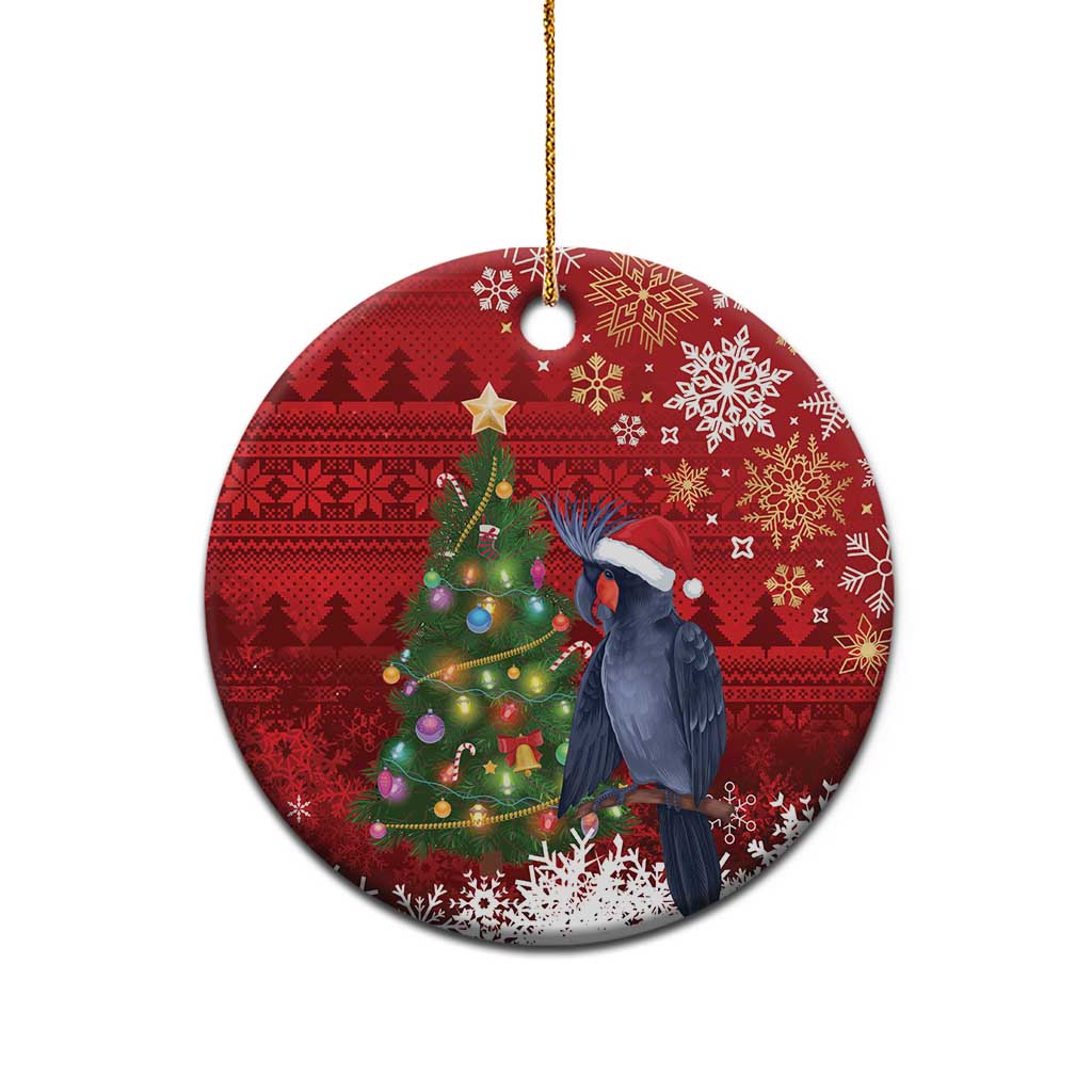 Australia Palm Cockatoo Christmas Ceramic Ornament Goliath Cockatoo Santa Merry Chrissie - Aussie Hoodie