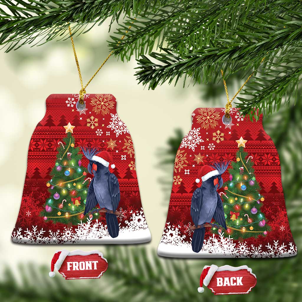 Australia Palm Cockatoo Christmas Ceramic Ornament Goliath Cockatoo Santa Merry Chrissie - Aussie Hoodie