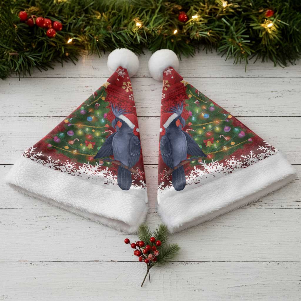 Australia Palm Cockatoo Christmas Santa Hat Goliath Cockatoo Santa Merry Chrissie - Aussie Hoodie