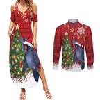 Australia Palm Cockatoo Christmas Couples Matching Summer Maxi Dress and Long Sleeve Button Shirt Goliath Cockatoo Santa Merry Chrissie - Aussie Hoodie