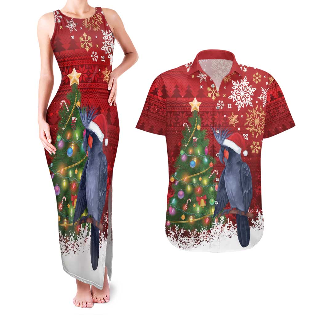 Australia Palm Cockatoo Christmas Couples Matching Tank Maxi Dress and Hawaiian Shirt Goliath Cockatoo Santa Merry Chrissie - Aussie Hoodie