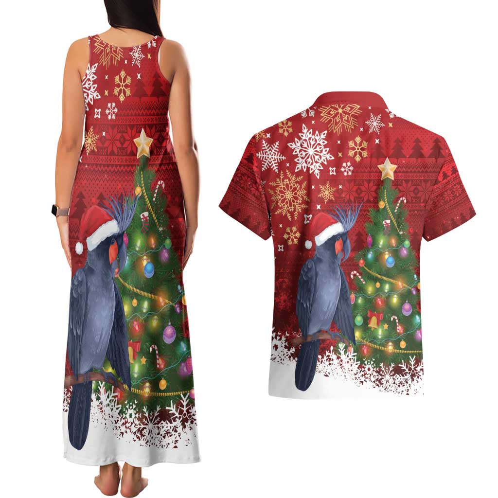 Australia Palm Cockatoo Christmas Couples Matching Tank Maxi Dress and Hawaiian Shirt Goliath Cockatoo Santa Merry Chrissie - Aussie Hoodie