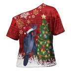 Australia Palm Cockatoo Christmas Cross Shoulder Shirt Goliath Cockatoo Santa Merry Chrissie - Aussie Hoodie