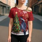 Australia Palm Cockatoo Christmas Cross Shoulder Shirt Goliath Cockatoo Santa Merry Chrissie - Aussie Hoodie