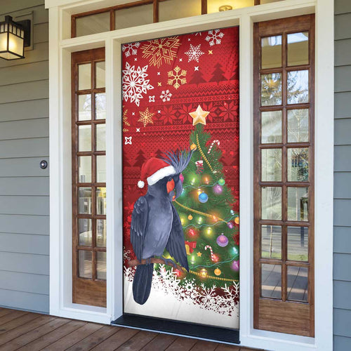 Australia Palm Cockatoo Christmas Door Cover Goliath Cockatoo Santa Merry Chrissie - Aussie Hoodie