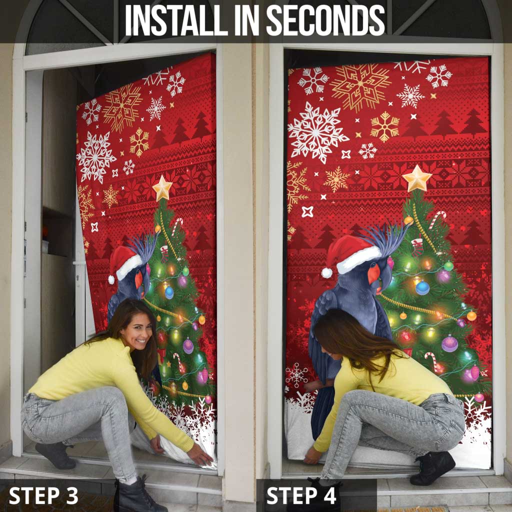 Australia Palm Cockatoo Christmas Door Cover Goliath Cockatoo Santa Merry Chrissie - Aussie Hoodie