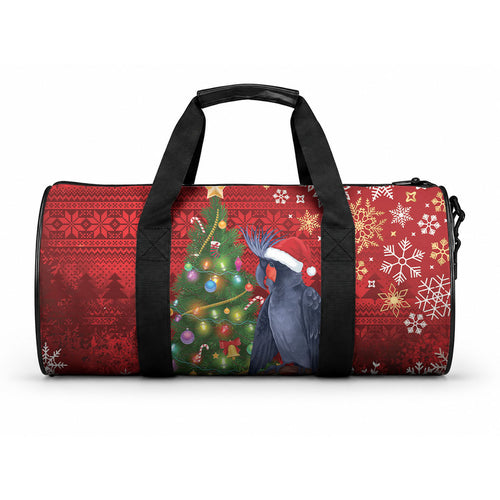 Australia Palm Cockatoo Christmas Duffle Bag Goliath Cockatoo Santa Merry Chrissie