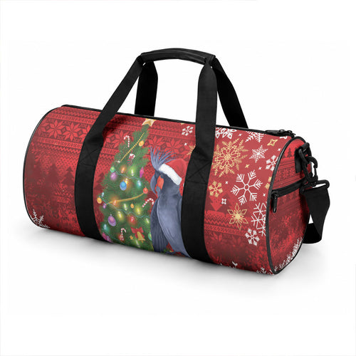 Australia Palm Cockatoo Christmas Duffle Bag Goliath Cockatoo Santa Merry Chrissie