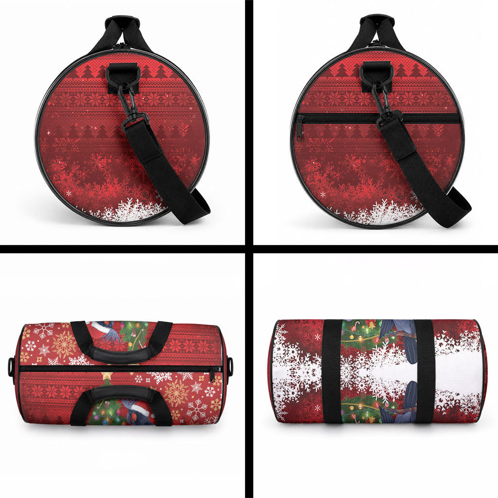 Australia Palm Cockatoo Christmas Duffle Bag Goliath Cockatoo Santa Merry Chrissie