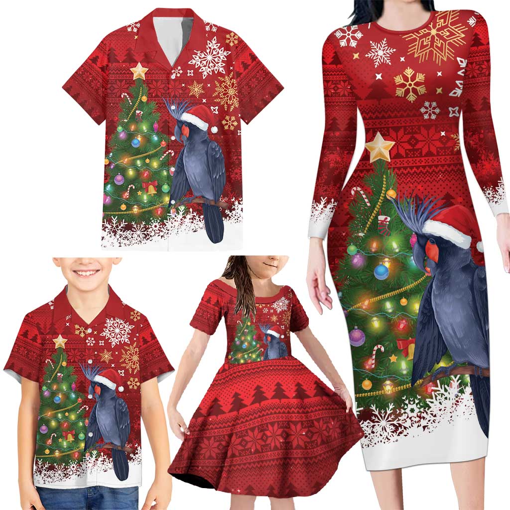 Australia Palm Cockatoo Christmas Family Matching Long Sleeve Bodycon Dress and Hawaiian Shirt Goliath Cockatoo Santa Merry Chrissie - Aussie Hoodie