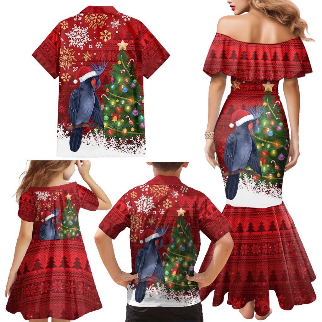 Australia Palm Cockatoo Christmas Family Matching Mermaid Dress and Hawaiian Shirt Goliath Cockatoo Santa Merry Chrissie - Aussie Hoodie