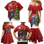 Australia Palm Cockatoo Christmas Family Matching Mermaid Dress and Hawaiian Shirt Goliath Cockatoo Santa Merry Chrissie - Aussie Hoodie