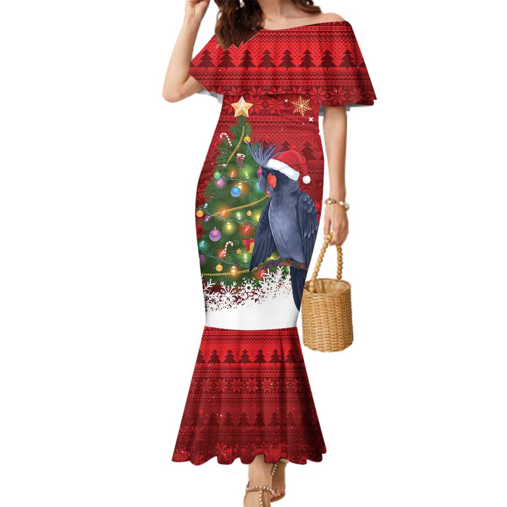 Australia Palm Cockatoo Christmas Family Matching Mermaid Dress and Hawaiian Shirt Goliath Cockatoo Santa Merry Chrissie - Aussie Hoodie