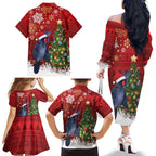 Australia Palm Cockatoo Christmas Family Matching Off The Shoulder Long Sleeve Dress and Hawaiian Shirt Goliath Cockatoo Santa Merry Chrissie - Aussie Hoodie