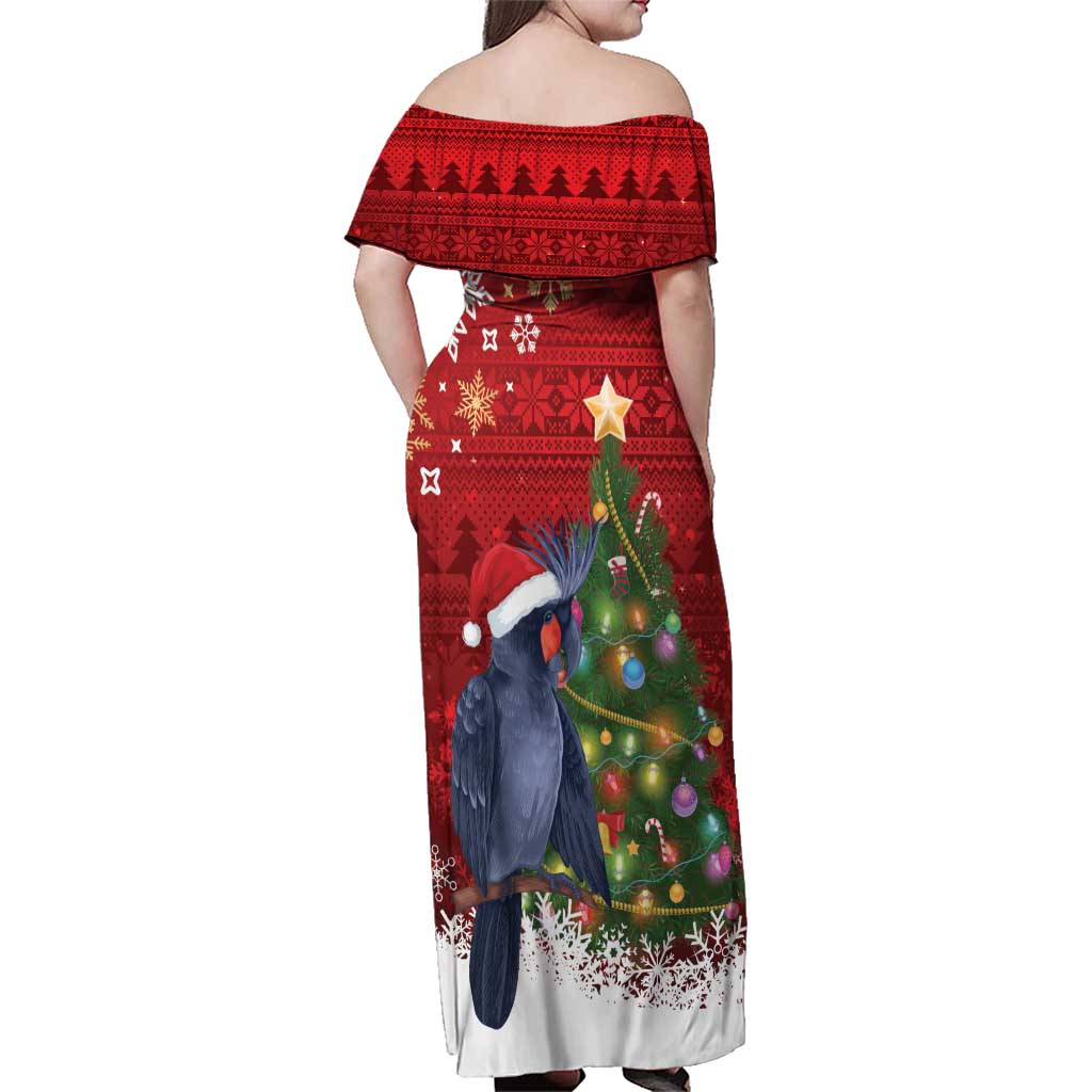 Australia Palm Cockatoo Christmas Family Matching Off Shoulder Maxi Dress and Hawaiian Shirt Goliath Cockatoo Santa Merry Chrissie - Aussie Hoodie