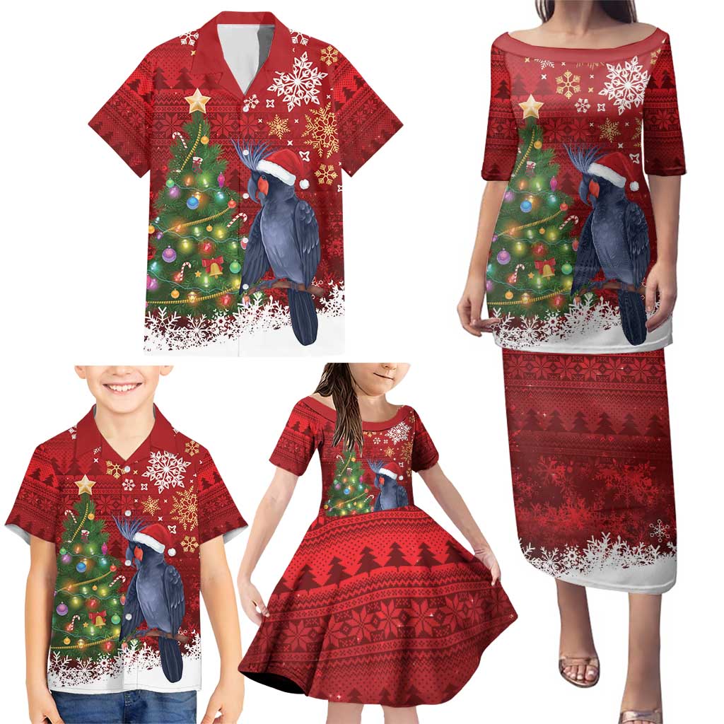 Australia Palm Cockatoo Christmas Family Matching Puletasi and Hawaiian Shirt Goliath Cockatoo Santa Merry Chrissie - Aussie Hoodie