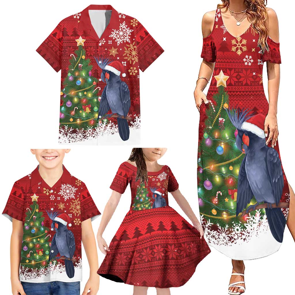 Australia Palm Cockatoo Christmas Family Matching Summer Maxi Dress and Hawaiian Shirt Goliath Cockatoo Santa Merry Chrissie - Aussie Hoodie