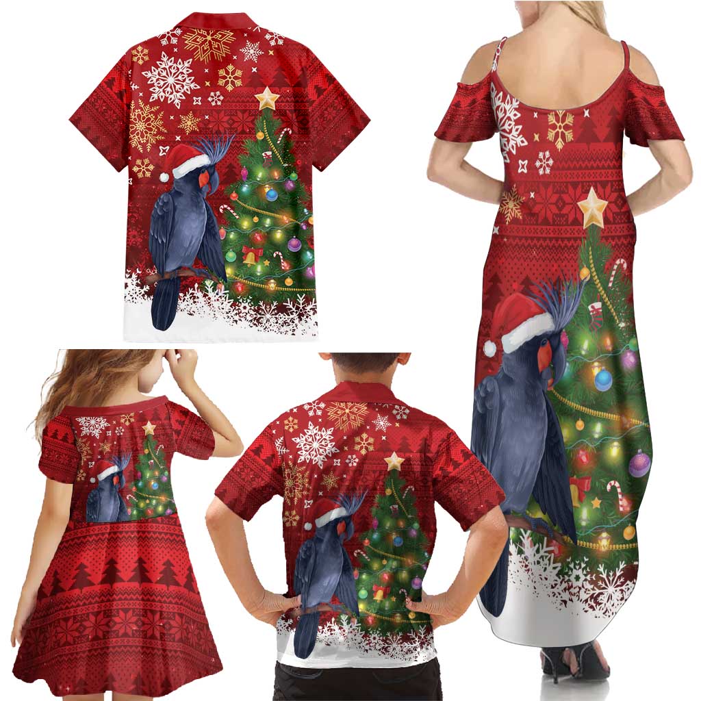 Australia Palm Cockatoo Christmas Family Matching Summer Maxi Dress and Hawaiian Shirt Goliath Cockatoo Santa Merry Chrissie - Aussie Hoodie