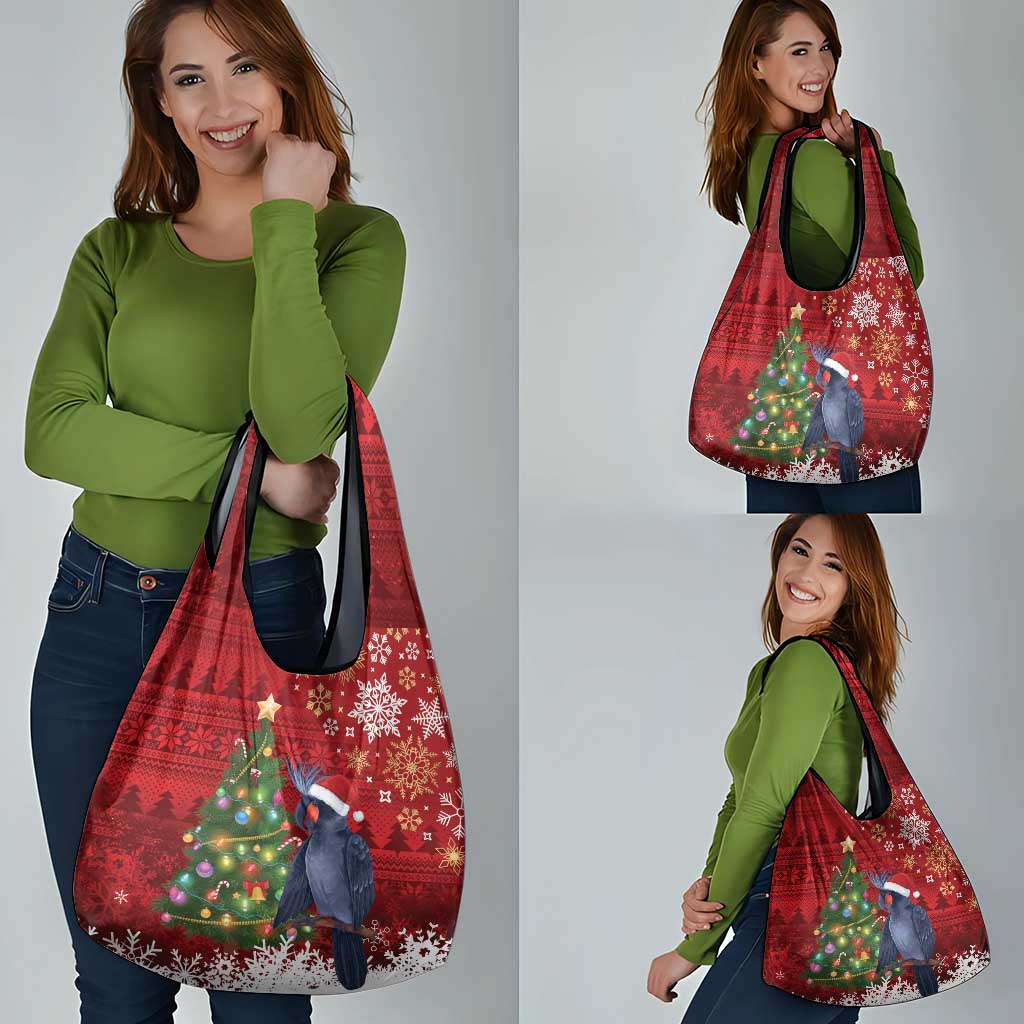 Australia Palm Cockatoo Christmas Grocery Bag Goliath Cockatoo Santa Merry Chrissie - Aussie Hoodie