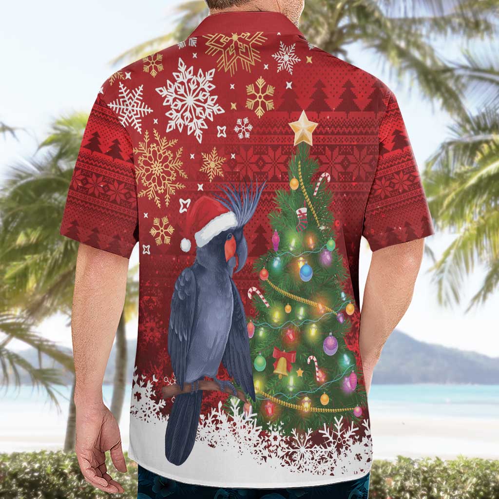 Australia Palm Cockatoo Christmas Hawaiian Shirt Goliath Cockatoo Santa Merry Chrissie - Aussie Hoodie